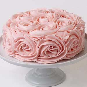 Designer Pink Rose Cake