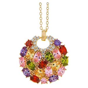 Multi-Colored Crystal Necklace