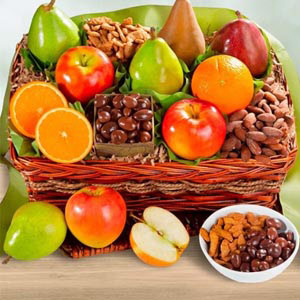 Fruits and Healthy Dry fruits gift basket