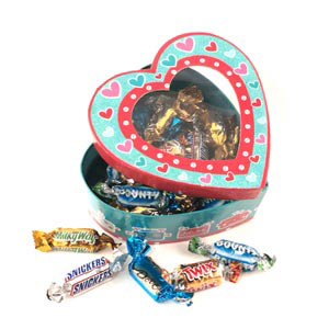 Chocolate toffee combo with Heart shaped box