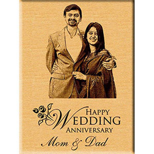 Personalized Wedding Anniversary Gift - Engraved Photo Plaque