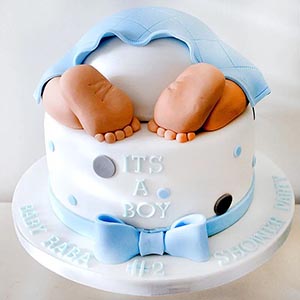 Adorable Baby Theme Vanilla Cake 