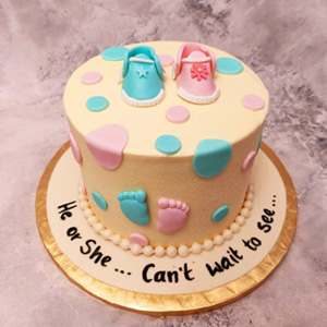 Baby Shower He or She Cake