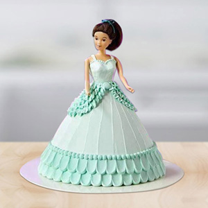 Barbie Doll Vanilla Fondant Cake
