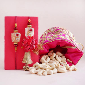 Bhaiya Bhabhi Rakhi and Cashew Potli