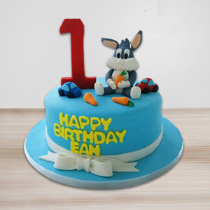 Bugs Bunny Birthday Fondant Cake