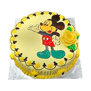 Butterscotch Mickey Mouse Cake