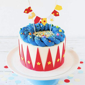 Carnival Fondant Birthday Cake