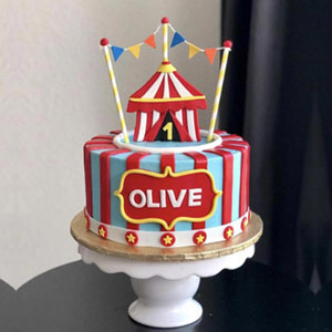 Circus Themed Birthday Cake