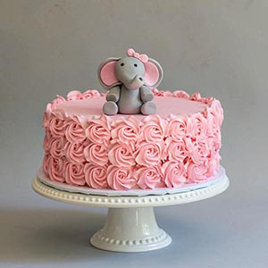 Cute Elephant Baby Theme Cake  