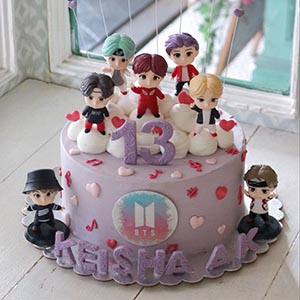 Designer BTS Vanilla Cake 