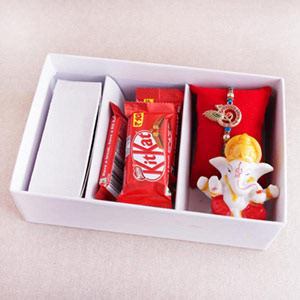 Designer Krishna Rakhi in Signature Box with Chocolates