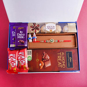 Designer Rakhi in Signature Box with Chocolates