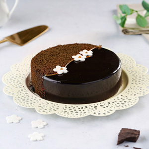 Floral Truffle Chocolate Cake
