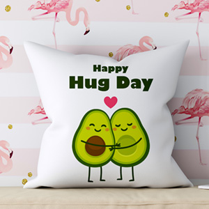 Happy Hug Day Cushion 