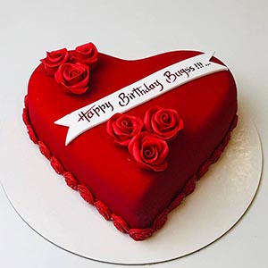 Heart Shape Red Velvet Cake for Valentine