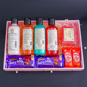 Khadi Shampoo N Soap with Chocolates Gift Hamper 
