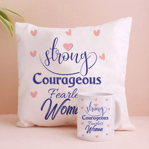 Mug and Cushion Combo for Womens Day - Womens Day Gift Hampers