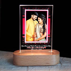 Personalized Acrylic Photo Lamp For Valentine