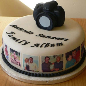 Personalized Camera and Album cake