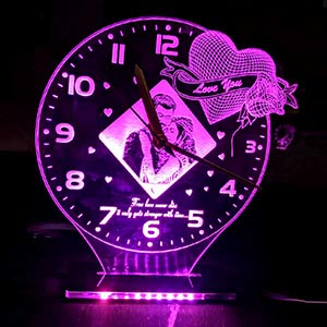 Personalized Color Light Acrylic Clock