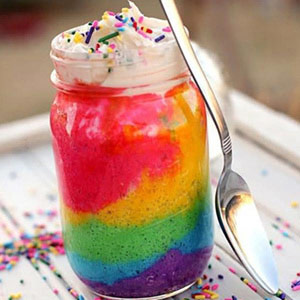 Rainbow Jar Cake