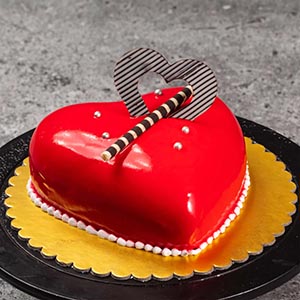 Red Velvet Cake in Heart Shape