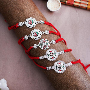 SILVER PLATED DESIGNED JALI RAKHI main image 0