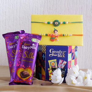Set of Two Rakhi With Chocolates
