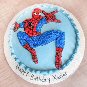 Spiderman Cream Cake 