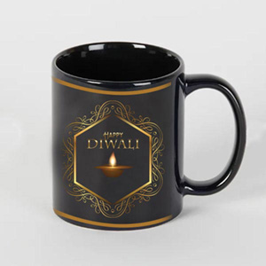 Stylish Black Diwali Mug