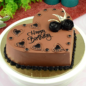 Sweet Heart Shape Chocolate Cake  