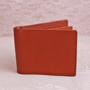 Tan Leather Finish Wallet for Him