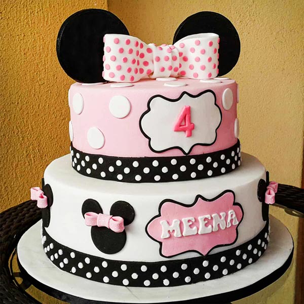 Send 2 Tier Minnie Designer Cake Online