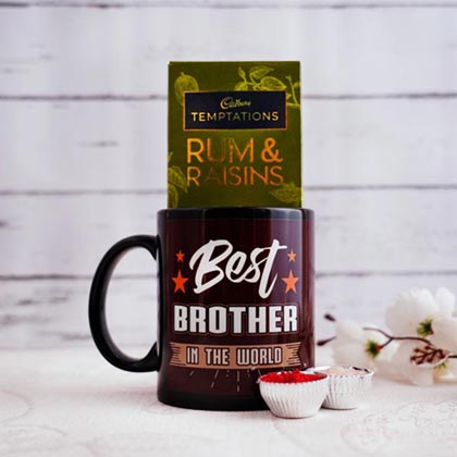 Send Best Brother Mug with 2 Dairy Milk Fruit and Nut Online - BD21-99449