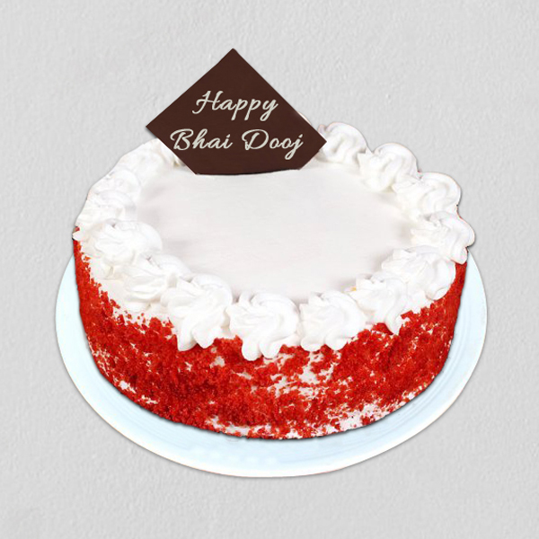 Send Bhai Dooj Red Velvet Cake Online