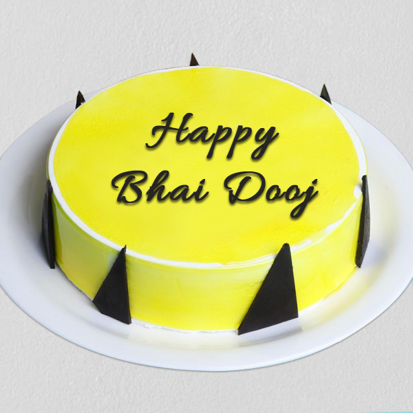 Send Butterscotch Bhai Dooj Cake Online