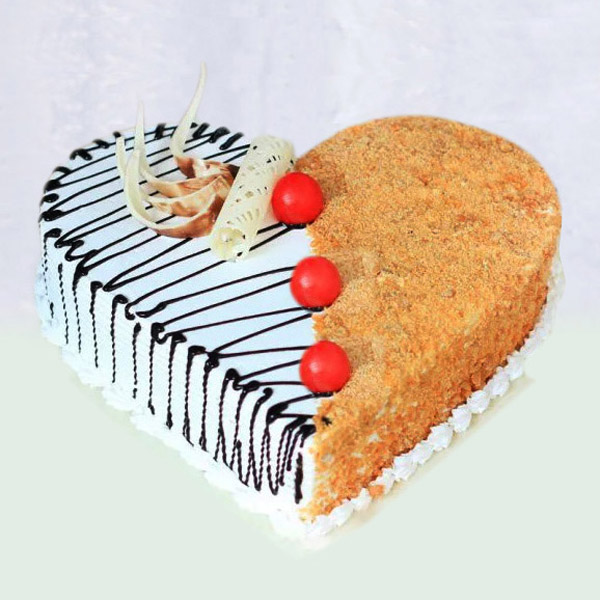 Send Choco-butter heart cake Online