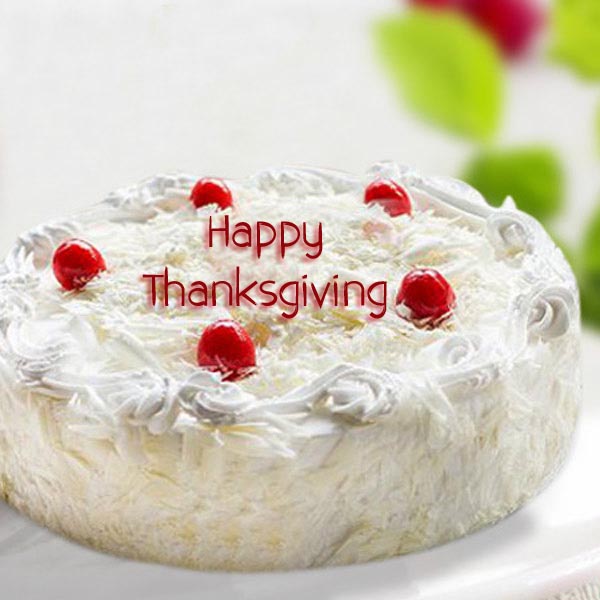 Send Thanksgiving White Forest Cake  Online