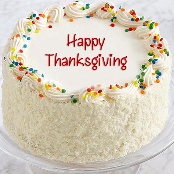 Send Yummy Vanilla Cake for Thanksgiving Online