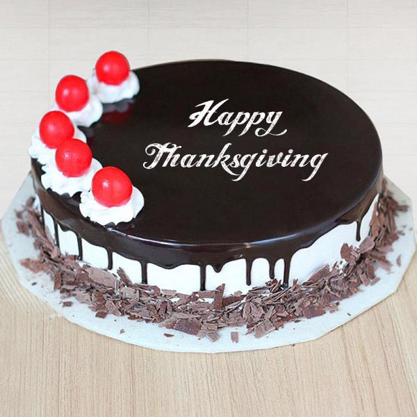 Send 500gm Black Forest Thanksgiving Cake Online