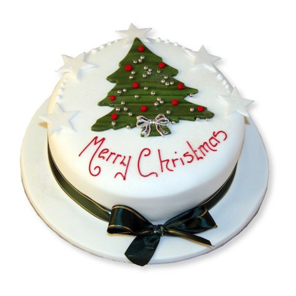 Send Delicious Vanilla Christmas Cake  Online