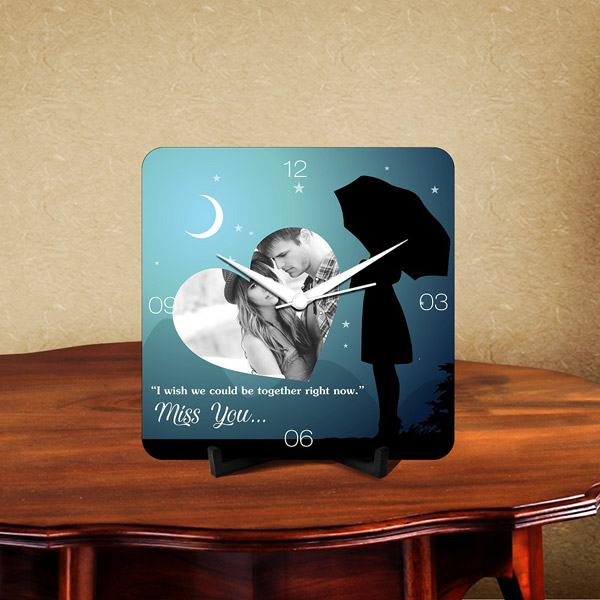 Send Personalized Desk Clock saying Miss You Online