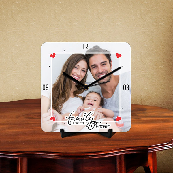 Send Personalized Family Together Forever Desk Clock Online