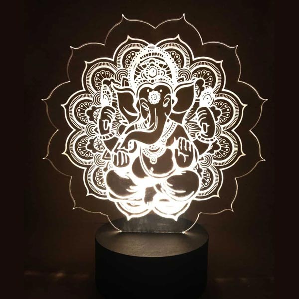 Send 3D LED Ganesha Lamp Online
