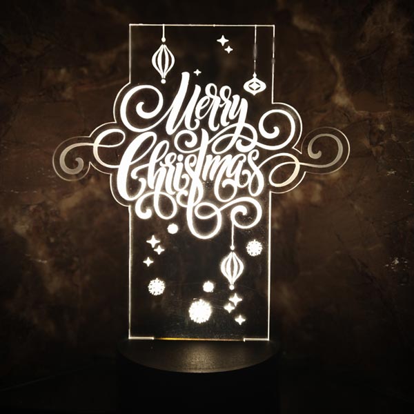 Send 3D LED Merry Christmas Lamp Online