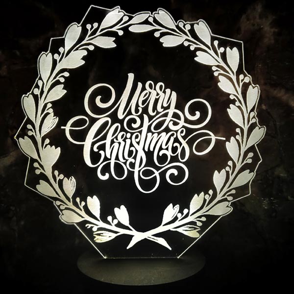 Send 3D LED Merry Christmas Style 2 Lamp Online
