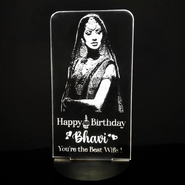 Send 3D LED Personalized Happy Birthday Lamp Online