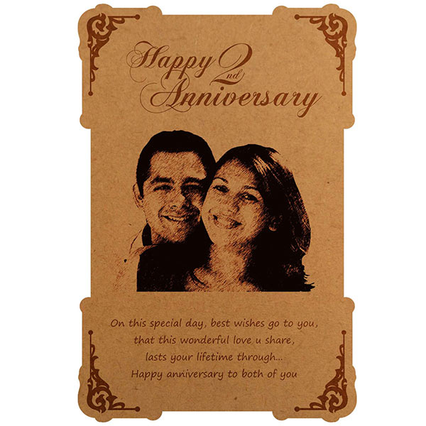 Send Happy Anniversary Engraved Photo Frame Style 1 Online