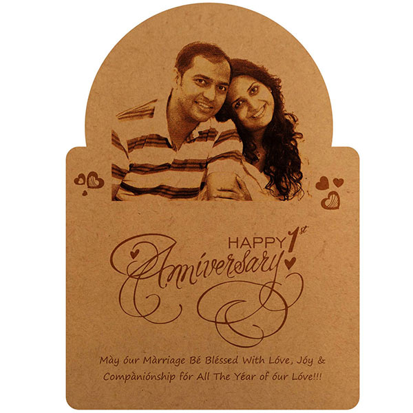 Send Happy Anniversary Engraved Photo Frame Style 3 Online
